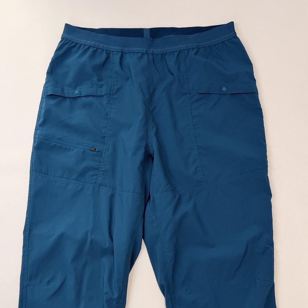 Mountain Hardwear Pants Womens Large Blue Hiking Elastic Waist Ankle Travel - Picture 2 of 12